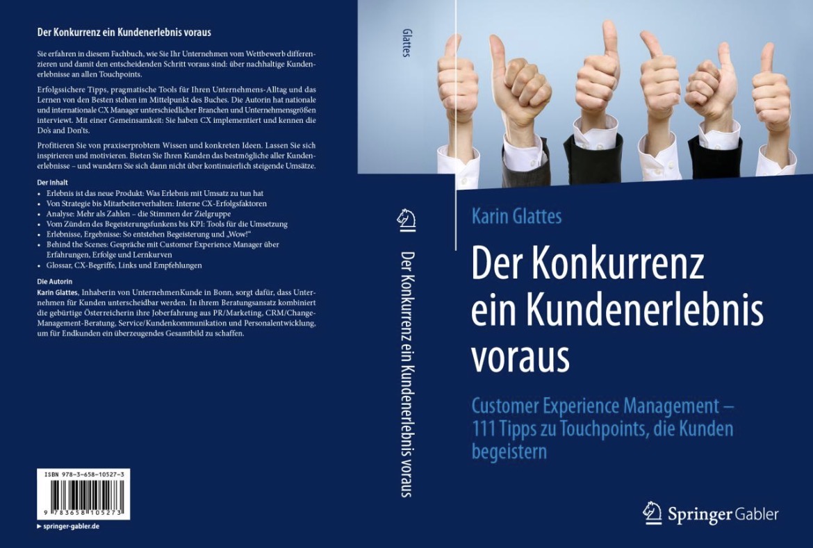 Buchcover: Der Konkurrenz ein Kundenerlebnis voraus, von Karin Glattes